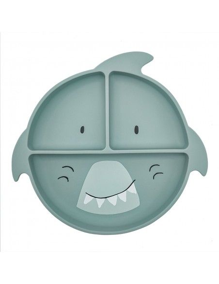 Plato Silicona con ventosa y compartimentos Trixie Shark
