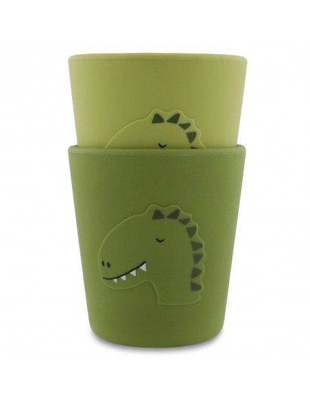 Vaso de silicona Trixie Mr. Dino (Pack 2 undiades)