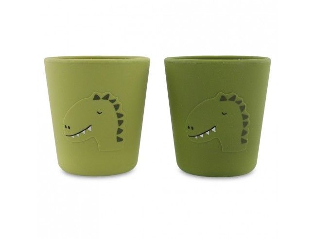 Vaso de silicona Trixie Mr. Dino (Pack 2 undiades)