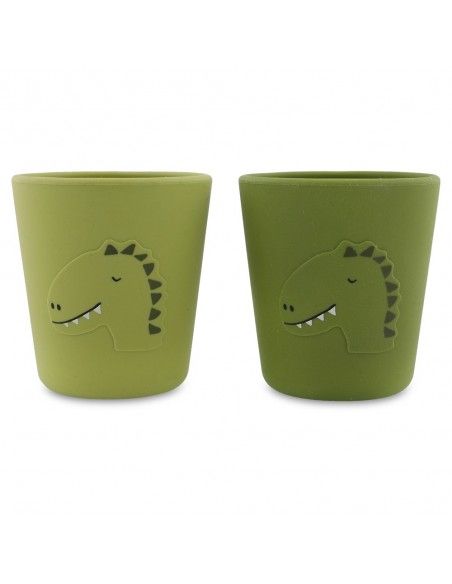 Vaso de silicona Trixie Mr. Dino (Pack 2 undiades)