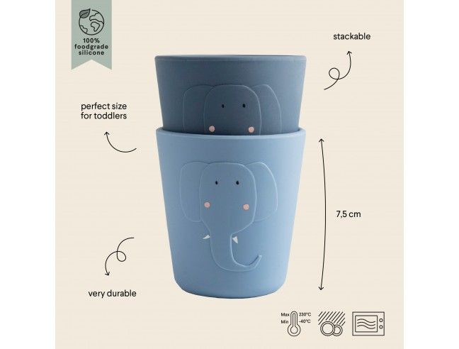 Vaso de silicona Trixie Mr. Elephant (Pack 2...