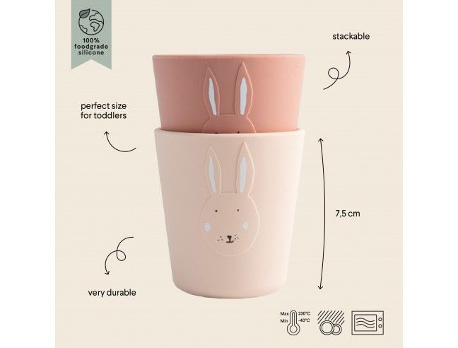 Vaso de silicona Trixie Mr. Rabbit (Pack 2...