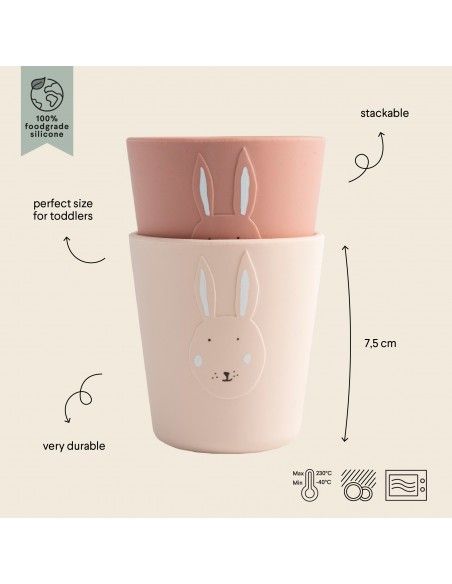 Vaso de silicona Trixie Mr. Rabbit (Pack 2 undiades)