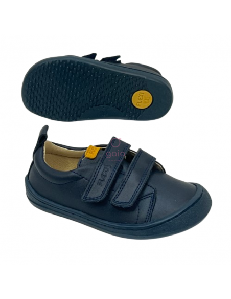 Deportiva barefoot Flexi Nens Piel MARINO
