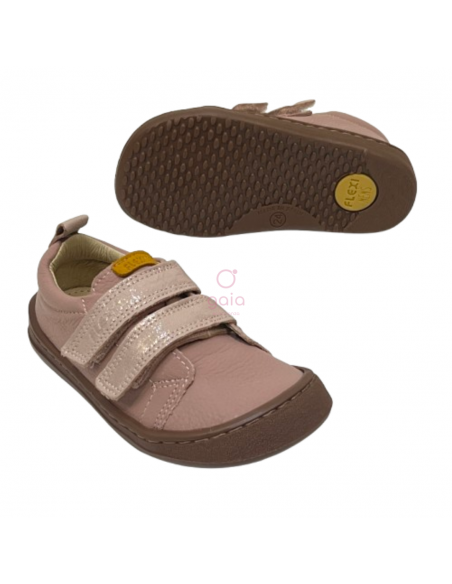 Deportiva barefoot Flexi Nens Piel LAVANDA/ORION PINK/NUDE