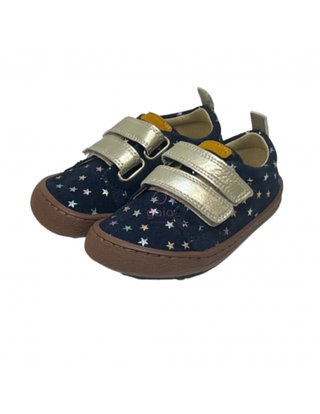 Deportiva barefoot Flexi Nens Piel  SEREN/KOBE MARINO CAVA