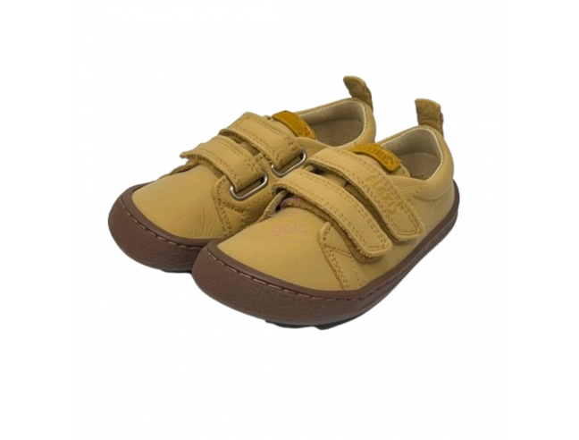 Deportiva barefoot Flexi Nens Piel LAVANDA MOSTAZA