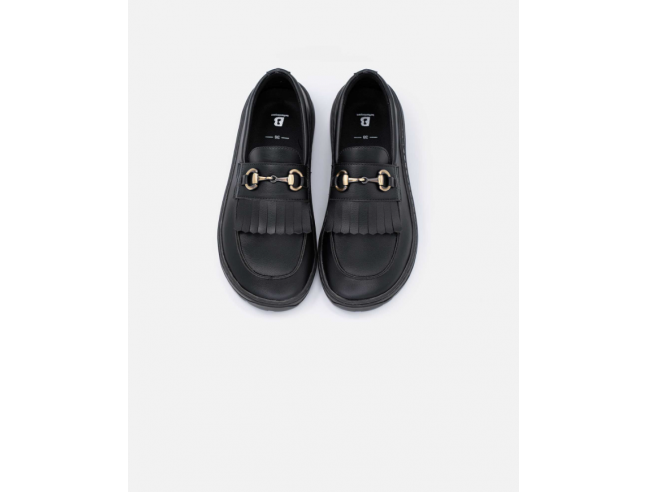 Mocasin Barefoot Beflamboyant Negro con cadena