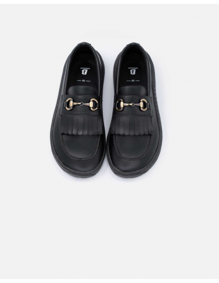 Mocasin Barefoot Beflamboyant Negro con cadena