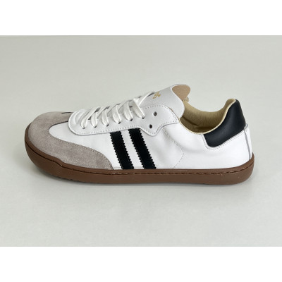 Sneaker barefoot Flexi Nens XL (Piel blanco/serraje Gris)