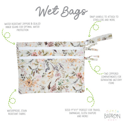 Bolsa impermeable Boho Floral BAPRON BABY