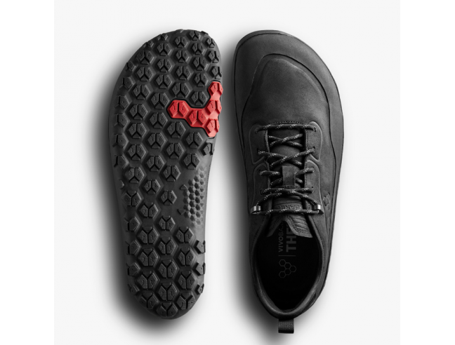 TRACKER LEATHER LOW Obsidian MEN Vivo Barefoot