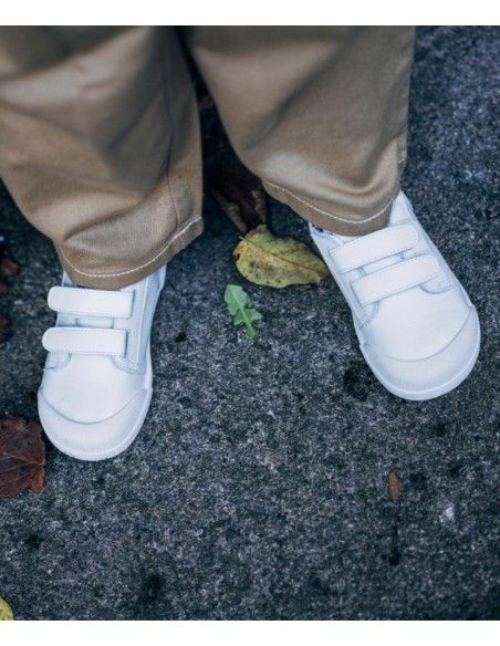 Deportivos piel barefoot Blanco/Mostaza Igor