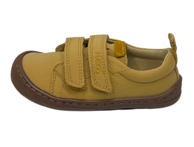 Deportiva barefoot Flexi Nens Piel LAVANDA MOSTAZA