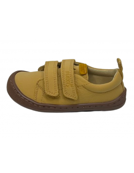 Deportiva barefoot Flexi Nens Piel LAVANDA MOSTAZA