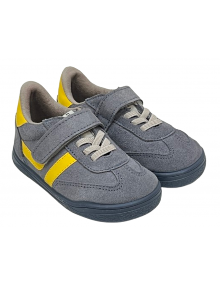Deportiva barefoot Milán Gris/Amarillo Zapy