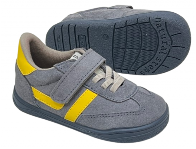 Deportiva barefoot Milán Gris/Amarillo Zapy