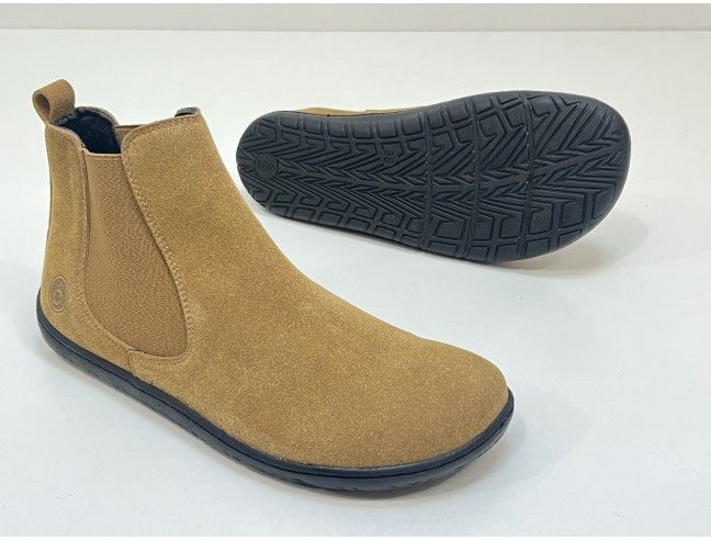 Botín barefoot Coqueflex (Cow Suede Tabaco)