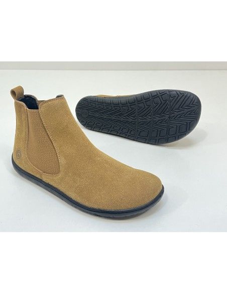 Botín barefoot Coqueflex (Cow Suede Tabaco)