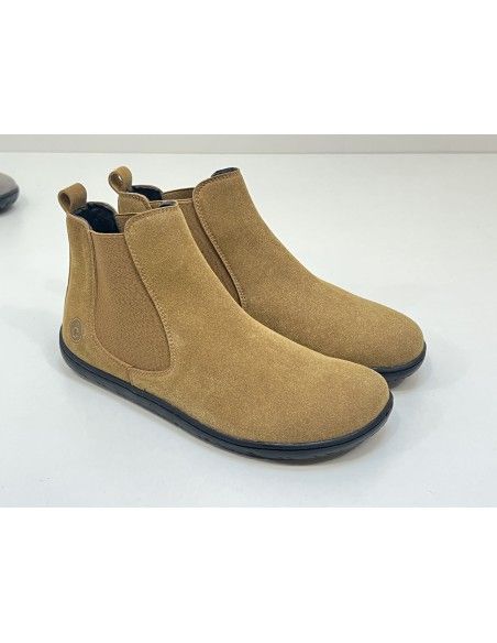Botín barefoot Coqueflex (Cow Suede Tabaco)
