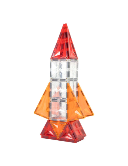 Bloques magnéticos INVENTIVE 110+15 piezas Glitter CleverClixx (Colores vivos)