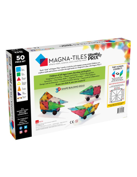 Construcción magnética Magna-Tiles Grand Prix Set 50 pcs