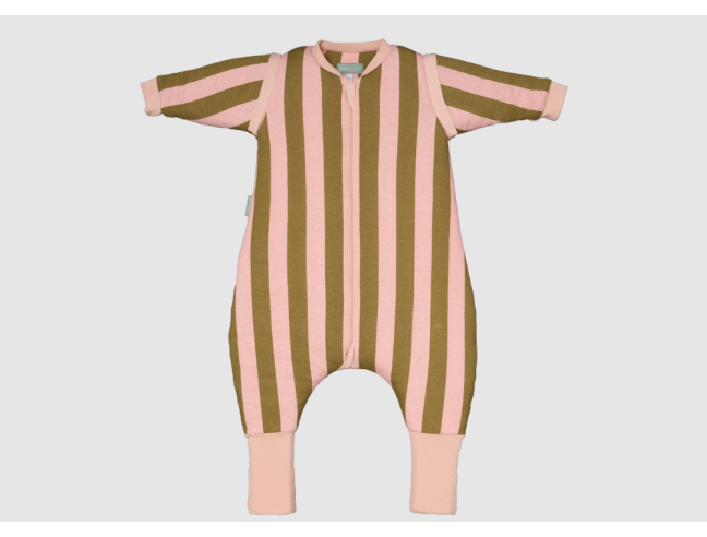 Pijama manta Molis&Co - Khaki & Rose Stripes -...