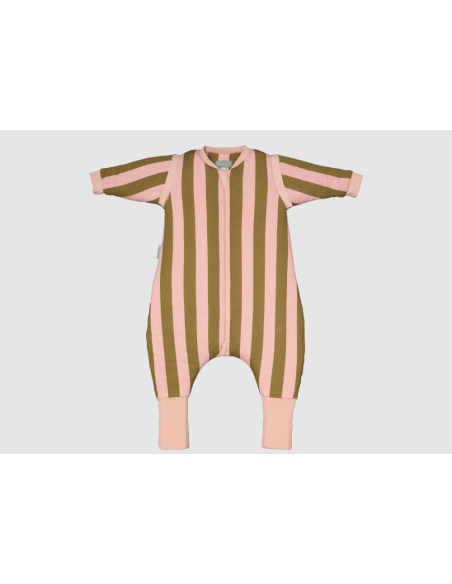 Pijama manta Molis&Co - Khaki & Rose Stripes - TOG 2.5