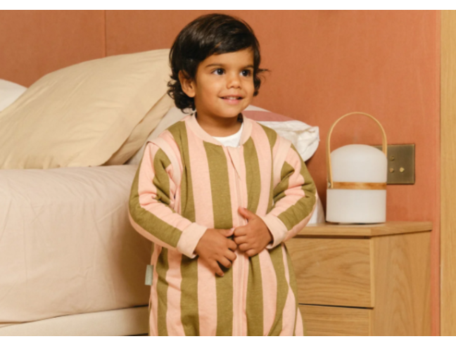 Pijama manta Molis&Co - Khaki & Rose Stripes -...