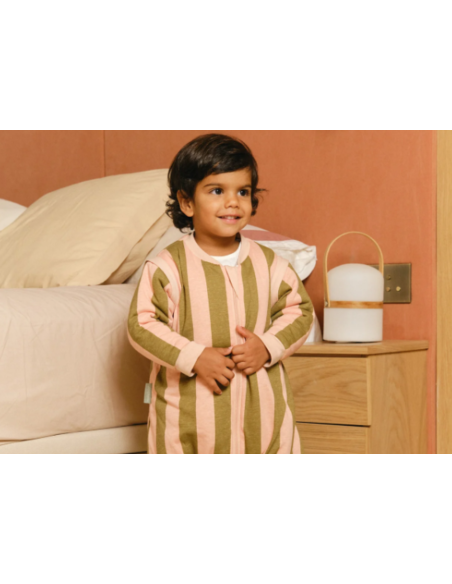 Pijama manta Molis&Co - Khaki & Rose Stripes - TOG 2.5