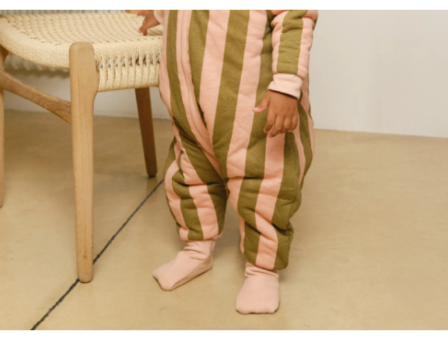 Pijama manta Molis&Co - Khaki & Rose Stripes -...