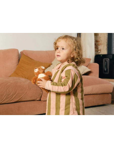 Pijama manta Molis&Co - Khaki & Rose Stripes - TOG 2.5