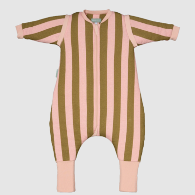 Pijama manta Molis&Co - Khaki & Rose Stripes - TOG 2.5