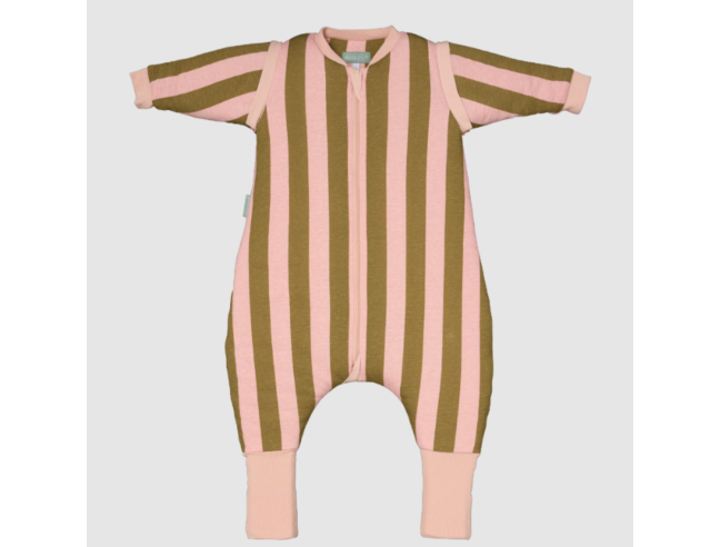 Pijama manta Molis&Co - Khaki & Rose Stripes - TOG 2.5