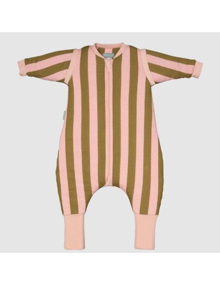 Pijama manta Molis&Co - Khaki & Rose Stripes - TOG 2.5