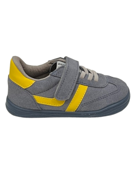 Deportiva barefoot Milán Gris/Amarillo Zapy