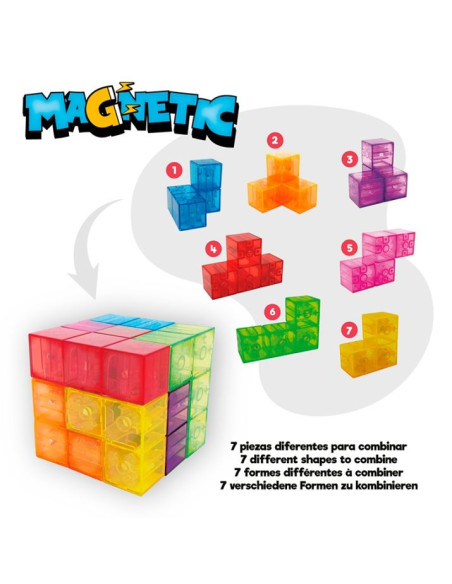Cubo Rompecabezas 3D magnético - Magic Magnetic Cube (3-99 años)