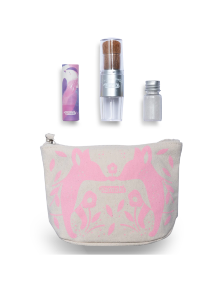 Estuche Namaki Pink Pincel Polvos + Labial
