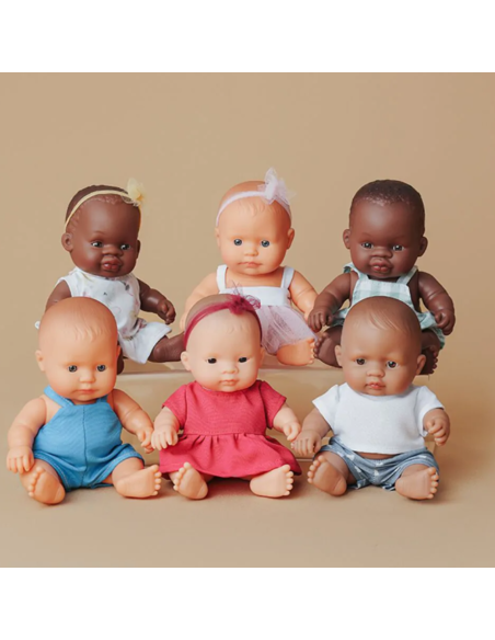 Muñeco Baby Niña Africana 21 cm