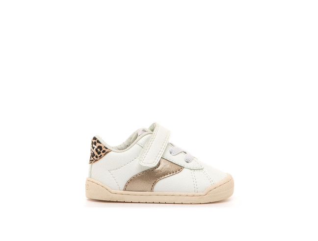 Deportiva barefoot FREE-BABY Modern Blanco/Oro...