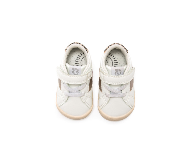 Deportiva barefoot FREE-BABY Modern Blanco/Oro...