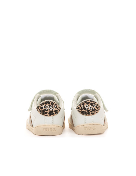 Deportiva barefoot FREE-BABY Modern Blanco/Oro Mustang Free
