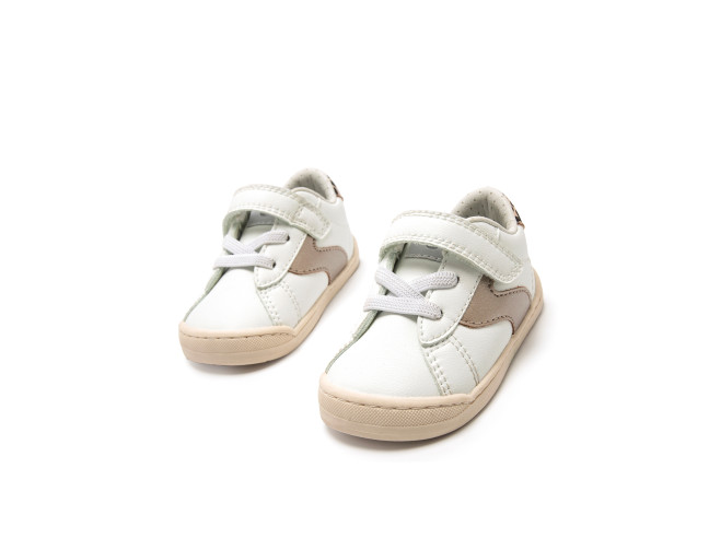Deportiva barefoot FREE-BABY Modern Blanco/Oro...
