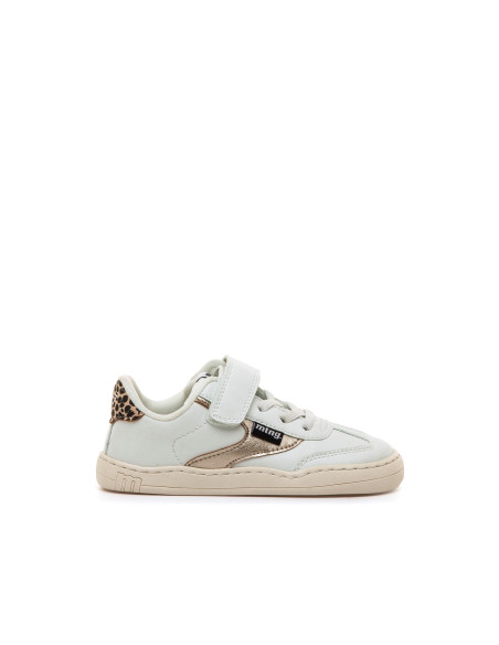 Deportiva barefoot FREE Modern Blanco/Oro Mustang Free