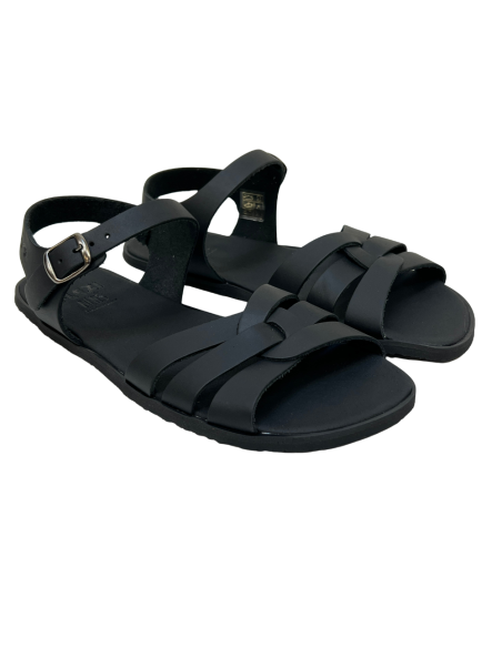 Sandalia barefoot Cruzada Flexi NENS Negro