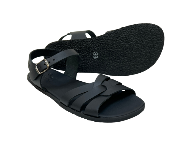 Sandalia barefoot Cruzada Flexi NENS Negro