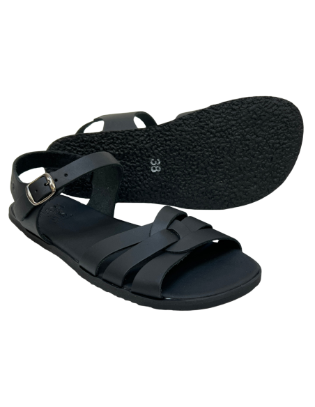 Sandalia barefoot Cruzada Flexi NENS Negro