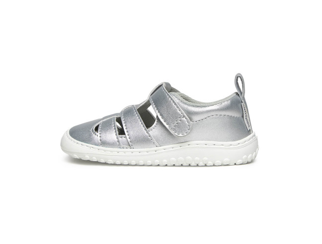 Zapato Feroz Sandalia Irta Rocker Plata Microfibra