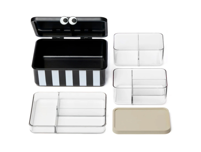 Caja de Almuerzo con 3 Bandejas Noui Noui Black