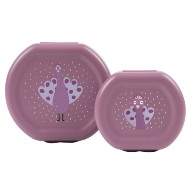 Pack Fiambrera Trixie con clip abre fácil- 2 Uds. - Peacok
